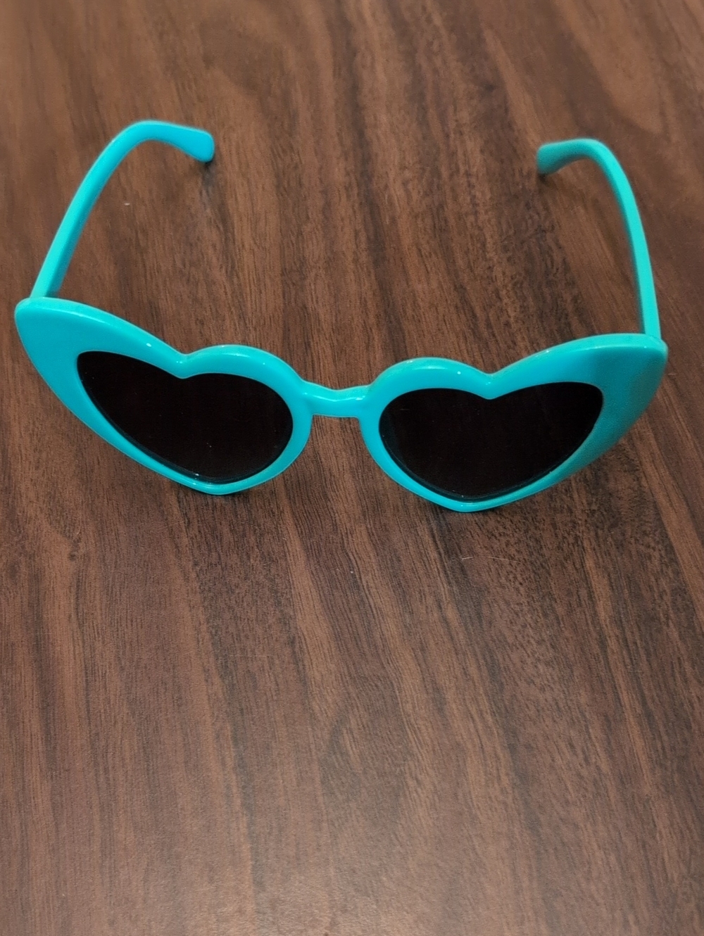Turquoise Heart-Shaped Sunglasses